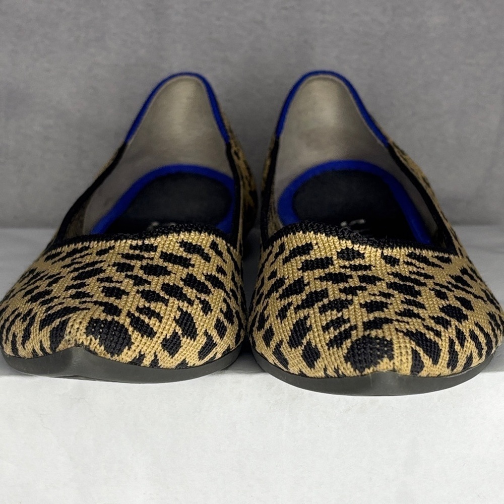 Rothy’s Leopard Print Pointed Flats Brown Black Knit Size 8 - Picture 5 of 9